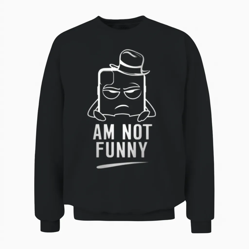 Am Not Funny Unisex Sweatshirt in Black
