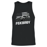 Mustang Foxbody American Fox Body Stang Muscle Unisex Tank Top - Black – 2