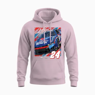 Nascar - William Byron - Valvoline Full Throttle Unisex Hoodie - Light Pink