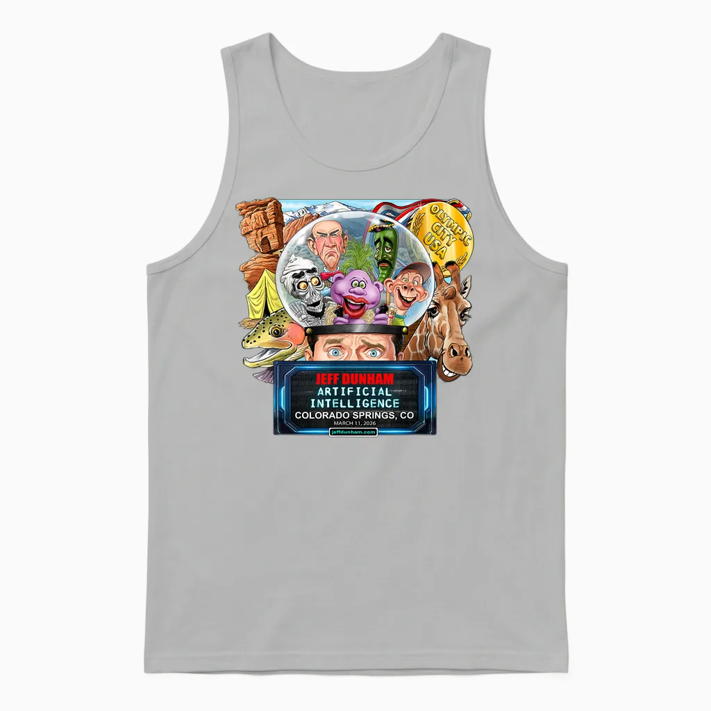 Jeff Dunham Colorado Springs, Co (2026) Unisex Tank Top in Ash