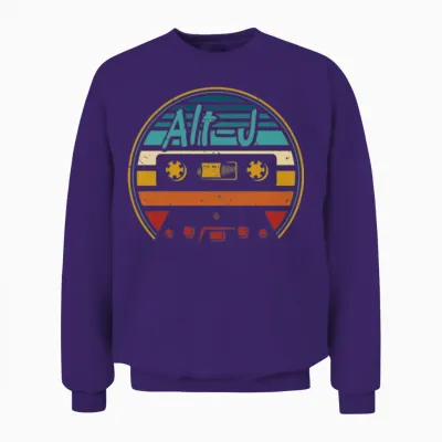 Vintage Alt-J Retro Cassette Retro Circle Unisex Sweatshirt - Purple