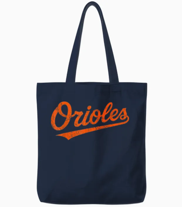 Retro Oriole Tee Cute Oriole Gifts Women Men Kids Boys Girls Tote Bags in Navy