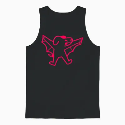 Bat Dog Unisex Tank Top - Black