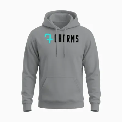 7charms Logo Turquoise/black Unisex Hoodie - Sport Grey