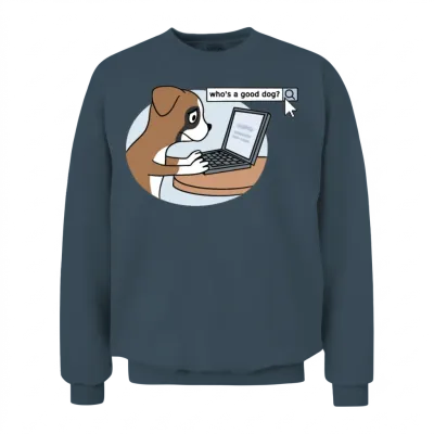 Who Is a Good Dog Boxer Dog Unisex Sweatshirt - Dark Heather