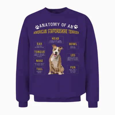Lustige Anatomie Amstaff Geschenke Für Frauen Und Männer Unisex Sweatshirt - Purple