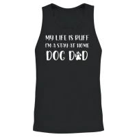 Dog Dad Gifts Best Dog Dad Ever Mens Stay at Home Unisex Tank Top - Black – 2