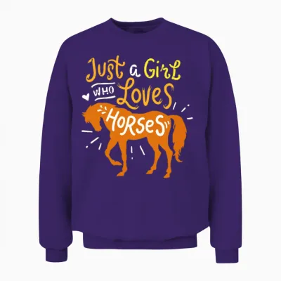 Horse Unisex Sweatshirt - Purple