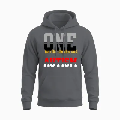 Patriotic Typographic Banner Unisex Hoodie - Charcoal