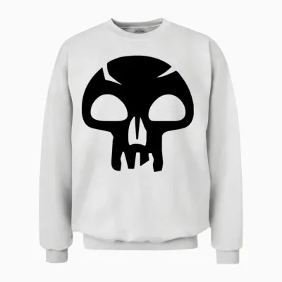 Mtg Black Mana Unisex Sweatshirt - White