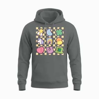 Groovy Lucky Charm Saint Patrick's Day Women's Shamrock Unisex Hoodie - Graphite Heather