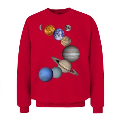 Solar System 2 Unisex Sweatshirt - Red