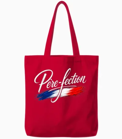 Père-Fection Papa Humour Fête Des Pères Tote Bags - Red