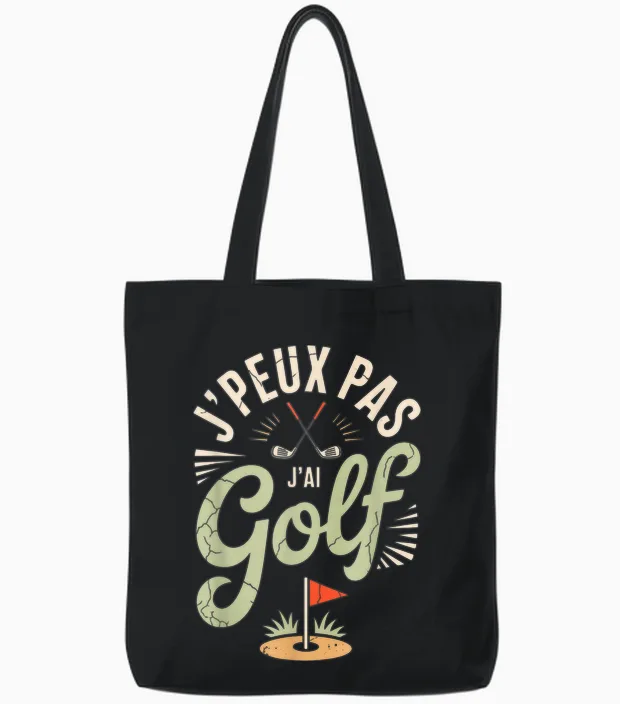 J'peux Pas J'ai Golf Tote Bags in Black