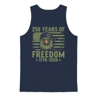 250 Years America Anniversary, Independence Day Unisex Tank Top - Navy – 1