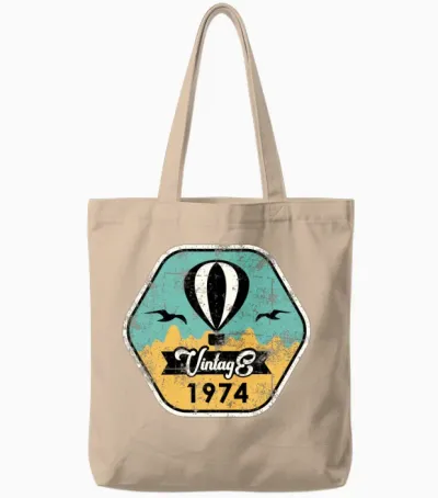 1974 Vintage 50th Birthday Tote Bags - Natural