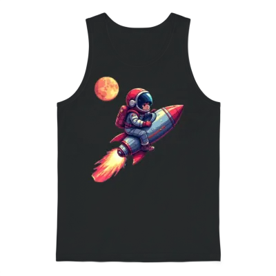Retro Pixel Space Quest Unisex Tank Top - Black