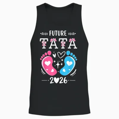Future Tata 2026 Announcement Pregnancy Future Aunty Announcement Unisex Tank Top - Black