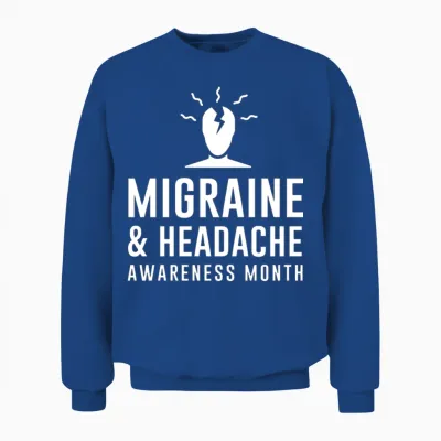 Migraine and Headache Awareness Month Boy Unisex Sweatshirt - Royal