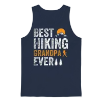 Best Hiking Grandpa Ever - Outdoor Hiking Grandpa Unisex Tank Top - Navy – 1