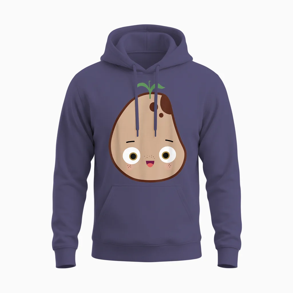Funny Good Egg Teacher Halloween Costume the Couch Potato Unisex Hoodie in Heather Sport Dark Navy