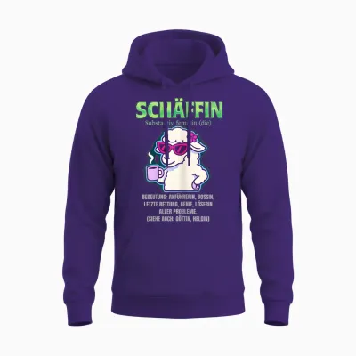 Sheep Definition Funny Sheep Unisex Hoodie - Purple