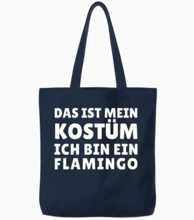 Funny Flamingo Costume Outfit Carnival Halloween Tote Bags - Navy