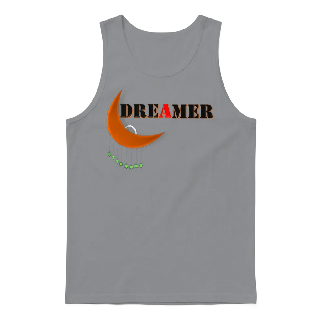 Dreamer New Men’s Fitted Poly/cotton Unisex Tank Top - Sport Grey