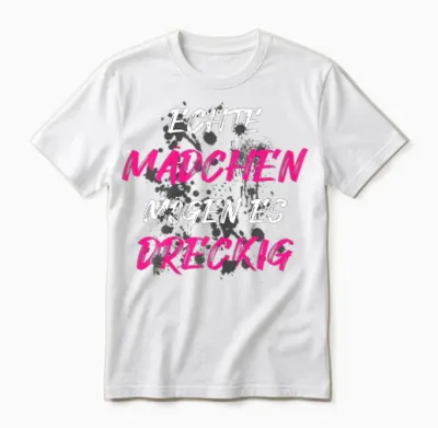 Echte Mädchen Muddy Race Schlammlauf Mud Run Unisex T-Shirt - White