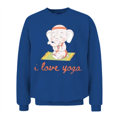 I Love Yoga Unisex Sweatshirt - Royal