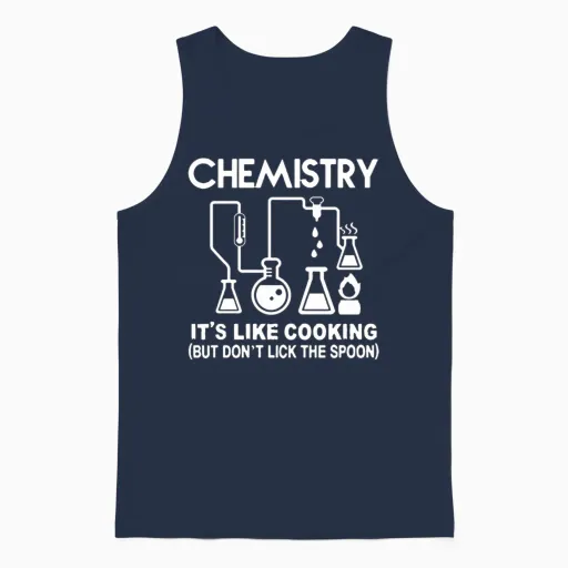 Chemistry - Chemistry- It's Like Cooking Unisex Tank Top in Navy