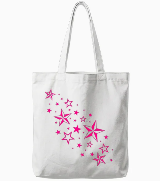 Stars Tote Bags in White
