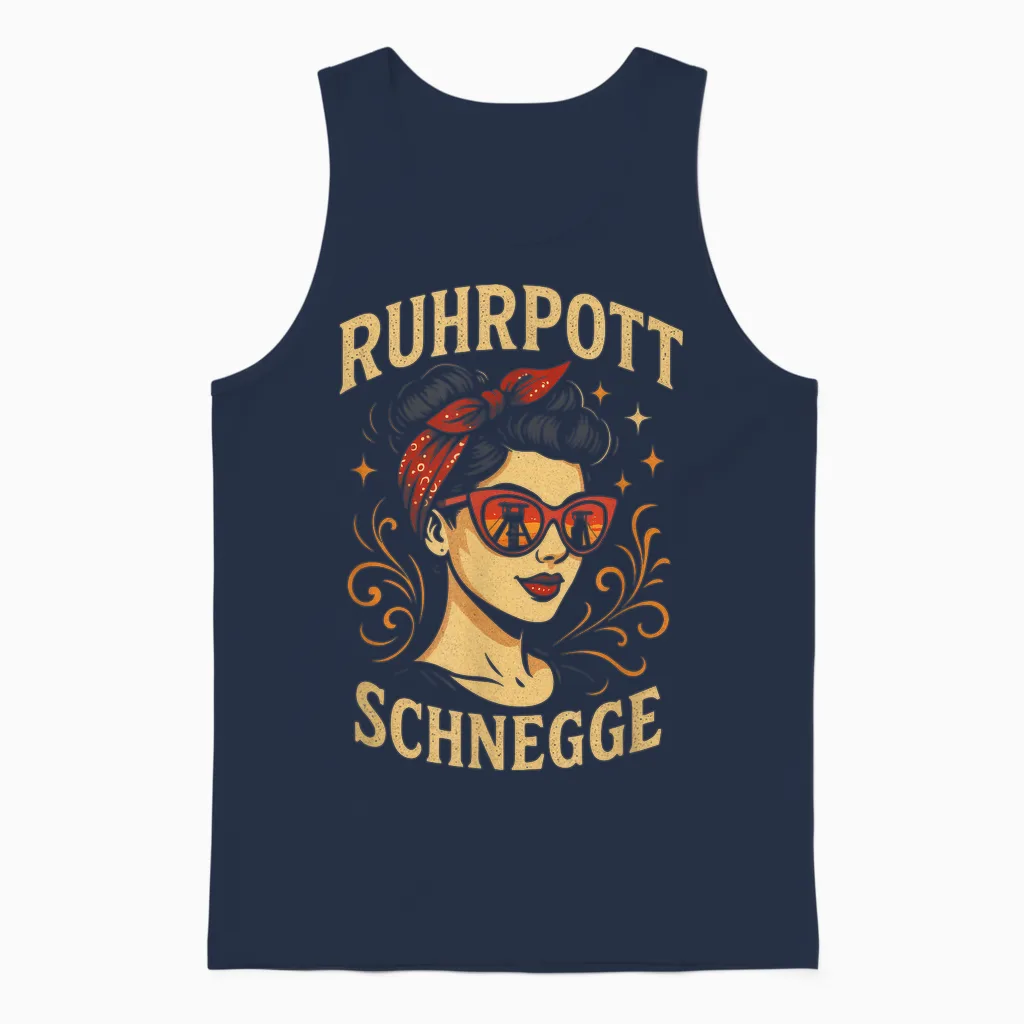 Ruhrpott Schnegge - Ruhrpottkind Kohlenkind Unisex Tank Top in Navy