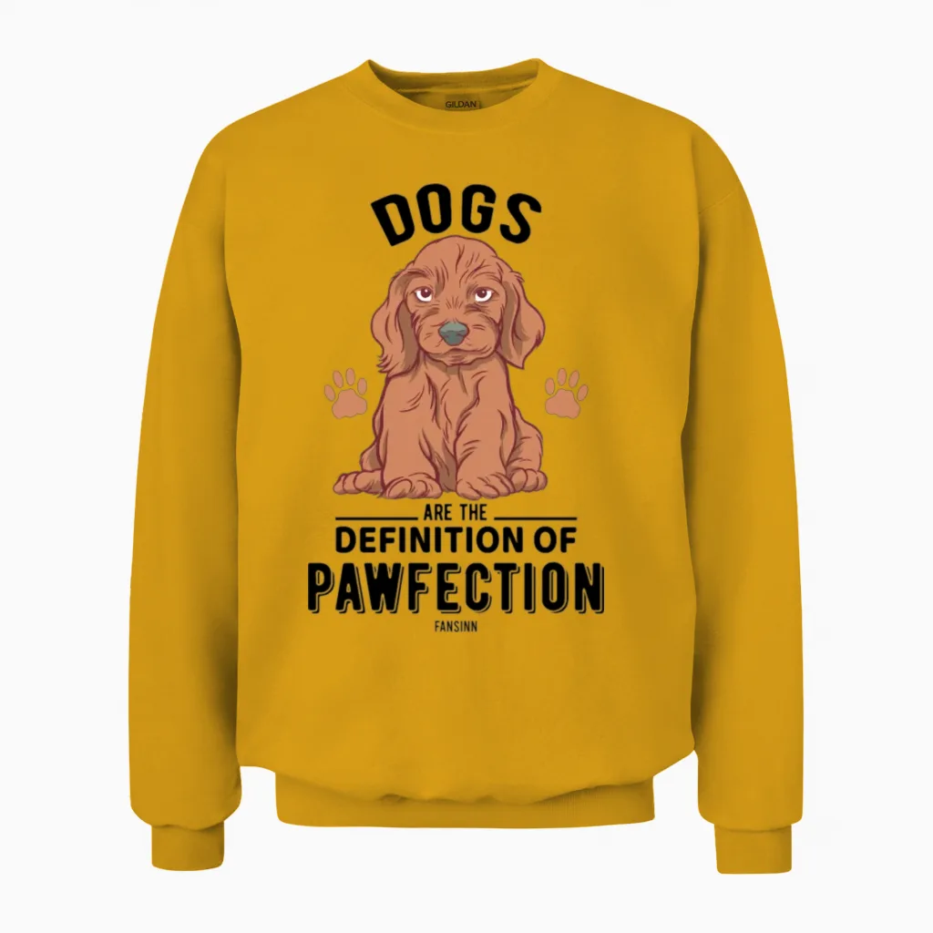 Cute Dog - Lovers Unisex Sweatshirt in Gold