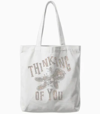 Thinking of You Funny Tote Bags - White