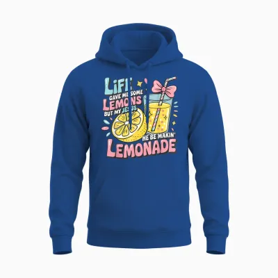 Life Gave Me Lemon but My Jesus Makin Lemonade Christian Kid Unisex Hoodie - Royal