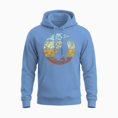 Dog Retro Unisex Hoodie - Carolina Blue