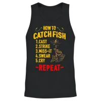 Funny Fishing Unisex Tank Top - Black – 2