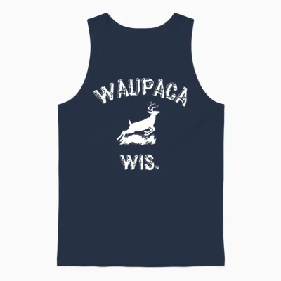 Waupaca Wis Unisex Tank Top - Navy