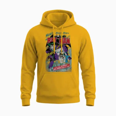 Dc Comics Batman and Joker Comic Cover T-Shirt Small Unisex Hoodie - Gold