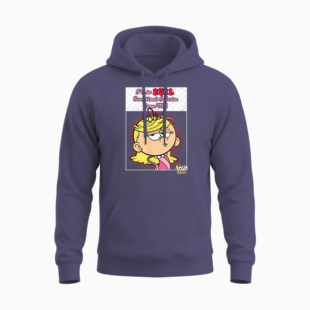 The Loud House I'm So Evil Sometimes I Scare Even Me Lola Unisex Hoodie in Heather Sport Dark Navy
