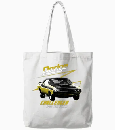 Dodge Challenger 340 Sixpack Tote Bags - White