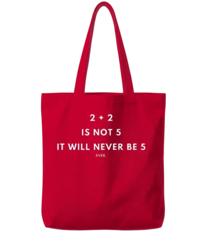 2 Plus 2 Is Not 5 | Never Tote Bags - Red