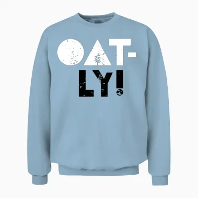 Oatly! Oat Milk Unisex Sweatshirt - Light Blue