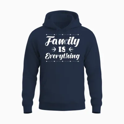 Family Inspiration Quote Text Design Family Is Unisex Hoodie - Navy
