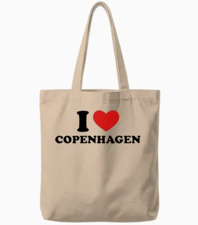I Love Copenhagen Tote Bags - Natural