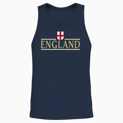 England Flagge England Fußball Trikot Unisex Tank Top - Navy