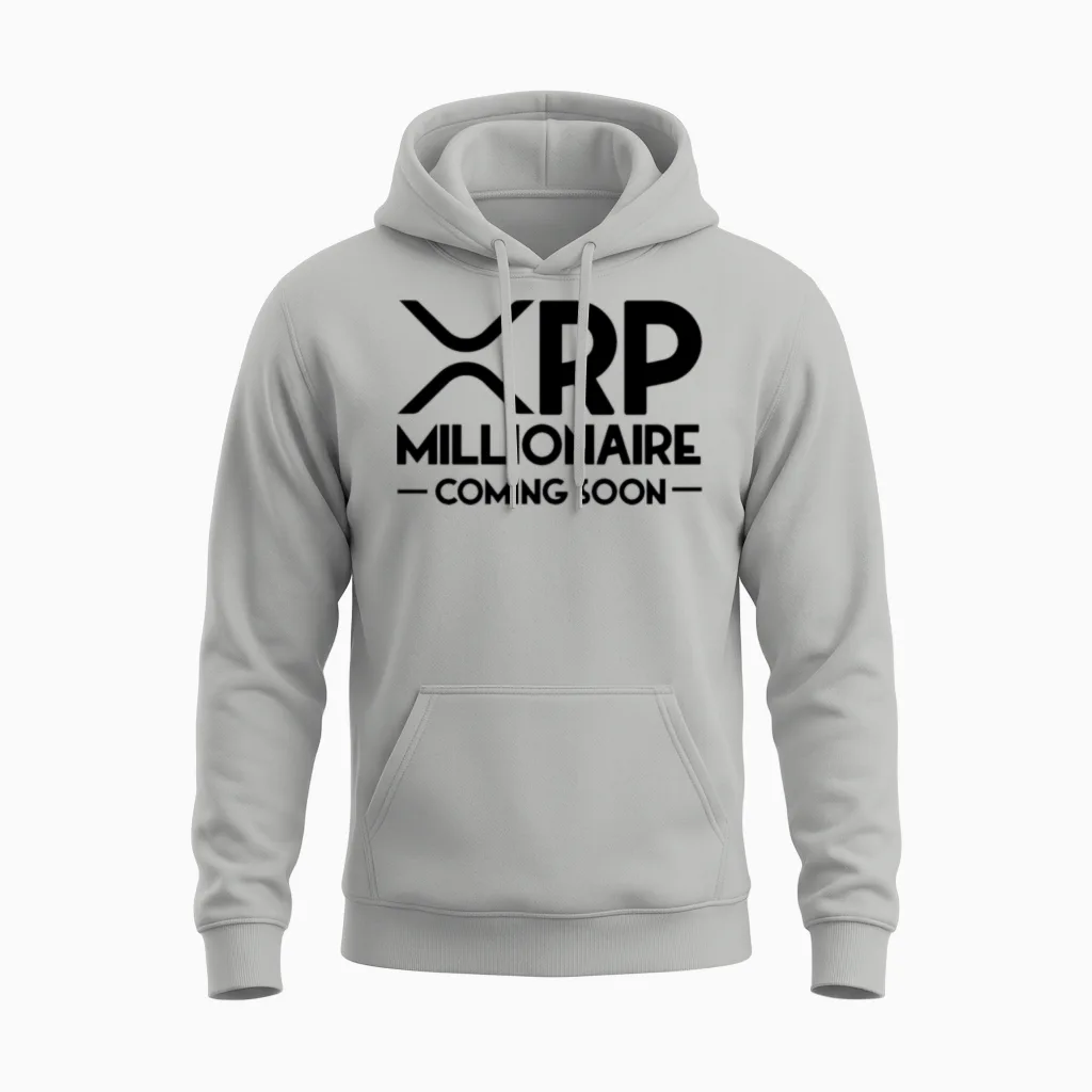 Xrp Millionaire Coming Soon Ripple Xrp Crypto Unisex Hoodie in Ash