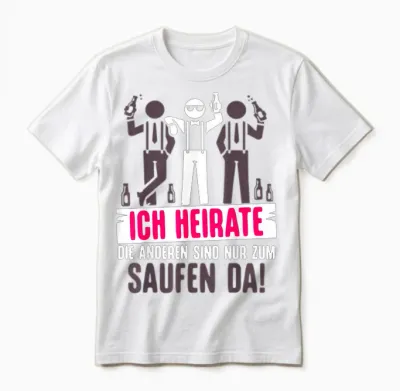 Jga T-Shirt Bräutigam Kostüm Poltern Junggesellenabschied Unisex T-Shirt - White
