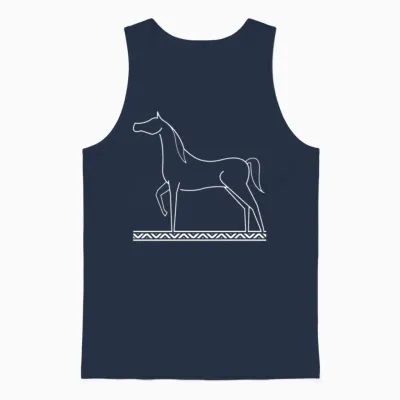 Arabian Horse Unisex Tank Top - Navy